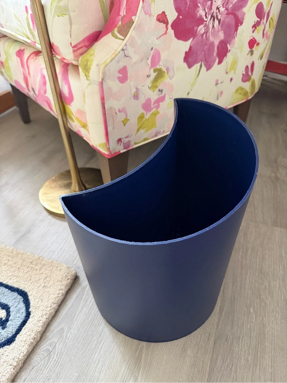 Vintage Emruss Cresent Moon Trash Can 12X9
